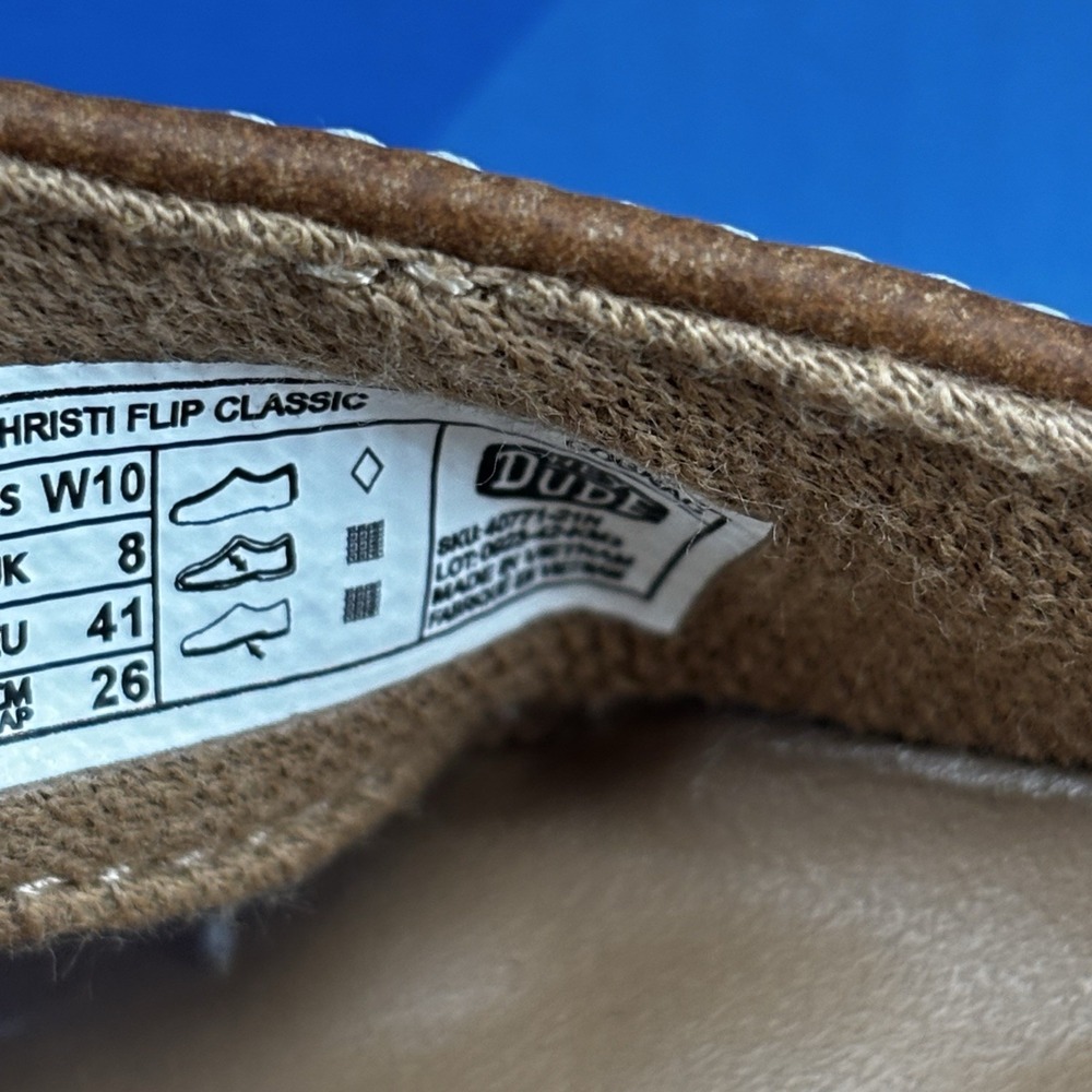 Hey Dude Women's Christi Flip Flop Cognac 10 New With Tags & Box UK8 EU 40 - Picture 6 of 7